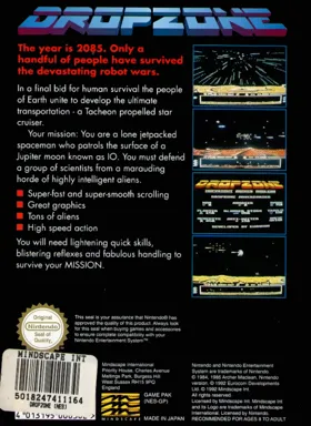 Dropzone (Europe) box cover back